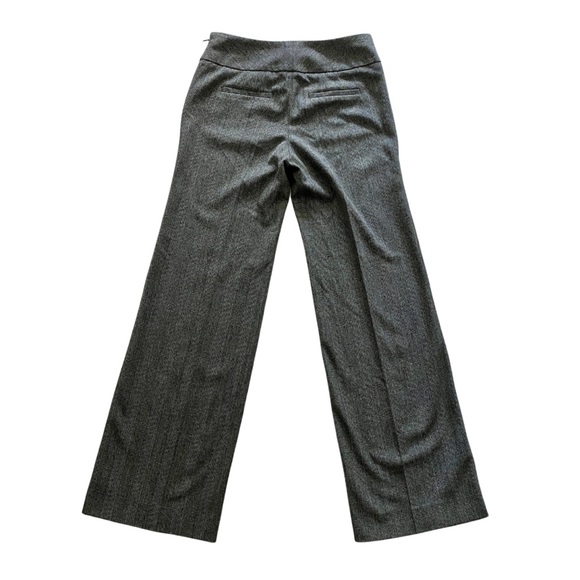 WHBM Gray/Black Plaid Wide Leg Trouser Pants- Front Sailor Buttons (size 0) - Picture 7 of 16